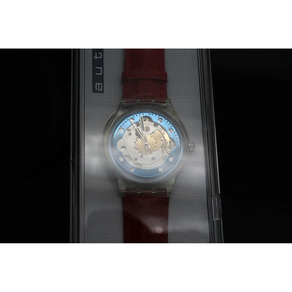 Vintage 1990s‎ Swatch Automatic SAK100 Skeleton Gear Dial NOS Box 23 Jewel Swiss